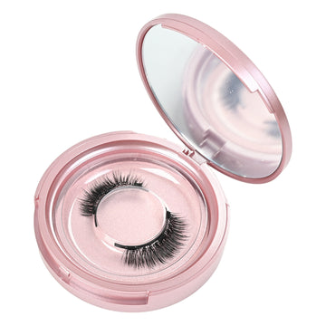 Faux cils 12 mm magnetique avec boîte de rangement et miroir épais naturel réutilisables matériaux naturels cils magnetique portable